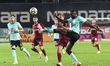 CFR Cluj plays against UTA Arad in the Romanian Superliga at Dr. Constantin Radulescu Stad...