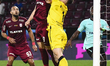 CFR Cluj plays against UTA Arad in the Romanian Superliga at Dr. Constantin Radulescu Stad...