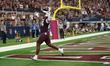 Texas A&M Aggies tight end Tre Watson #84 scores a touchdown against the Arkansas Razorbac...