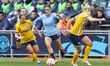 Kerstin Casparij #18 of Manchester City W.F.C. is in action during the Barclays FA Women's...