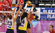 Leandra Olinga Andela of Pinerolo blocks the attack during the International Trophy ''Una...