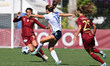 Valentina Giacinti of A.S. Roma Femminile and Natalie Muth of Napoli Femminile are in acti...