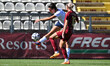Ginevra Moretti of Napoli Femminile and Verena Hanshaw of A.S. Roma Femminile are in actio...