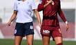 Tecla Pettenuzzo of Napoli Femminile and Valentina Giacinti of A.S. Roma Femminile are in...