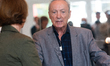 Actor Udo Kier greets Cologne Mayor Henriette Reker for his 80th birthday and signs the Go...