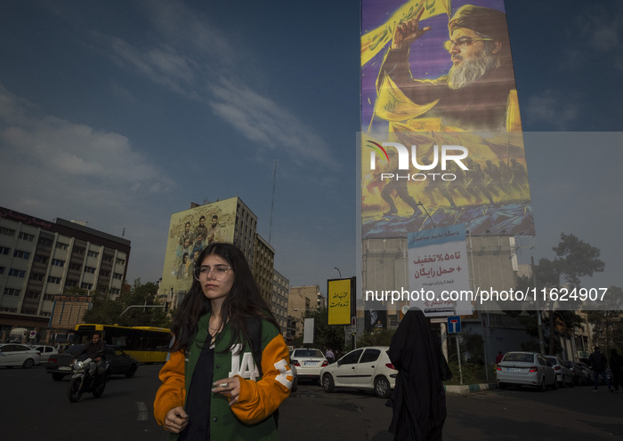 Iran-Protest Against Killing Hassan Nasrallah In Tehran