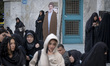 An effigy of Lebanon's Hezbollah Secretary General, Hassan Nasrallah, is pictured during a...