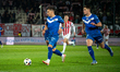 Serhij Krykun and Ilya Shkurin participate in the game between KS Cracovia and Stal Mielec...