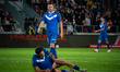 Mateusz Matras and Robert Dadok play during the game between KS Cracovia and Stal Mielec i...