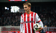 Mikkel Maigaard participates in the game between KS Cracovia and Stal Mielec in Krakow, Po...