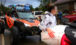 Volunteers deliver donations at the Lansing Volunteer Fire Department in Lansing, North Ca...