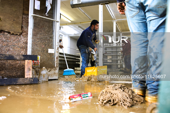Hurricane Helene Damage At North Carolina Small Business