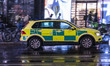 Ambulance in London. Emergency Services Ambulance Vehicle of NHS London Ambulance Service...
