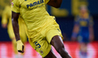 Thierno Barry of Villarreal CF is in action during the LaLiga EA Sports match between Vill...