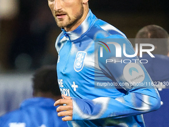 Matty Pearson of Huddersfield warms up during the Sky Bet League 1 match between Birmingham City and Huddersfield Town at St Andrews @ Knigh... by MI News/NurPhoto