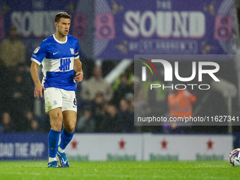 Krystian Bielik of Birmingham passes to the center during the Sky Bet League 1 match between Birmingham City and Huddersfield Town at St And... by MI News/NurPhoto