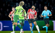 Sporting Club Portugal midfielder Morten Hjulmand and PSV Eindhoven midfielder Ismael Saib...