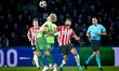 Sporting Club Portugal midfielder Morten Hjulmand and PSV Eindhoven midfielder Ismael Saib...