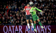 PSV Eindhoven defender Olivier Boscagli and Sporting Club Portugal forward Francisco Trinc...