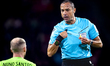 Referee Marco Guida officiates the match between PSV and Sporting CP at the Philips Stadiu...
