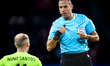 Referee Marco Guida officiates the match between PSV and Sporting CP at the Philips Stadiu...