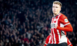 PSV Eindhoven midfielder Jerdy Schouten scores the 1-0 and celebrates the goal during the...