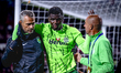 Sporting Club Portugal defender Ousmane Diomande gets injured during the match PSV - Sport...