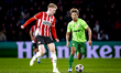 PSV Eindhoven midfielder Jerdy Schouten and Sporting Club Portugal midfielder Hidemasa Mor...
