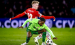 Sporting Club Portugal midfielder Geny Catamo and PSV Eindhoven midfielder Jerdy Schouten...