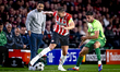 PSV Eindhoven forward Luuk de Jong and Sporting Club Portugal defender Goncalo Inacio duri...