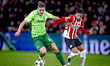 Sporting Club Portugal forward Viktor Gyokeres and PSV Eindhoven defender Mauro Junior dur...