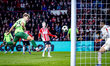 Sporting Club Portugal midfielder Daniel Braganca scores the 1-1 during the match PSV - Sp...