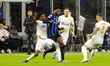 Denzel Dumfries plays during the UEFA Champions League 2024/25 match between FC Internazio...