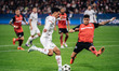 Tijjani Reijnders of AC Milan and Piero Hincapie of Bayer 04 Leverkusen are in action duri...