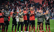 Players of Bayer 04 Leverkusen celebrate with fans after the UEFA Champions League 2024/25...