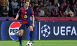 Frenkie de Jong plays during the match between FC Barcelona and BSC Young Boys in the week...
