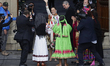 Claudia Sheinbaum, President of Mexico, outside the National Palace, is sworn in as Presid...