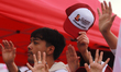 Followers of Mexico's new president, Claudia Sheinbaum Pardo, attend the Zocalo main squar...