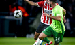 PSV Eindhoven midfielder Ismael Saibari and Sporting Club Portugal defender Goncalo Inacio...