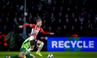 PSV Eindhoven forward Noa Lang plays during the match between PSV and Sporting CP at the P...
