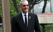 President of the Dominican Republic Luis Abinader arrives at the inauguration ceremony of...