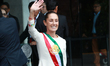 First female President of Mexico, Claudia Sheinbaum Pardo, leaves the inauguration ceremon...