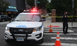 The NYPD Crime Scene Unit canvasses the area outside a senior center where 40-year-old Kav...