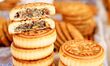Mooncakes are for sale at a market in Qingdao, China, on October 3, 2024. 