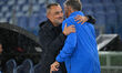 Franck Haise, coach of O.G.C. Nice, and Marco Baroni, coach of S.S. Lazio, are present dur...