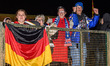Belle Vue ATPI Aces fans celebrate during the Rowe Motor Oil Premiership Grand Final 2nd L...