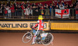 Jaimon Lidsey of Belle Vue Aces acknowledges the fans during the Rowe Motor Oil Premiershi...