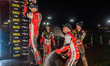 Belle Vue riders spray the champagne during the Rowe Motor Oil Premiership Grand Final 2nd...