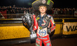 Belle Vue Aces' Jaimon Lidsey celebrates with the trophy during the Rowe Motor Oil Premier...