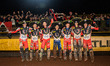 The Belle Vue ATPI Aces celebrate with their fans during the Rowe Motor Oil Premiership Gr...